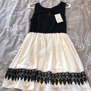 NWT cream and Black Dress